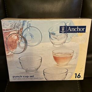 Anchor Hocking Clear Glass Punch Cup Set - 8pc Glass Punch Cups Only